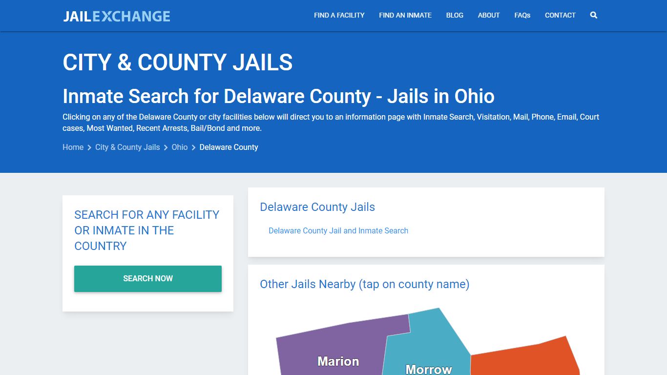 Inmate Search for Delaware County | Jails in Ohio - Jail Exchange